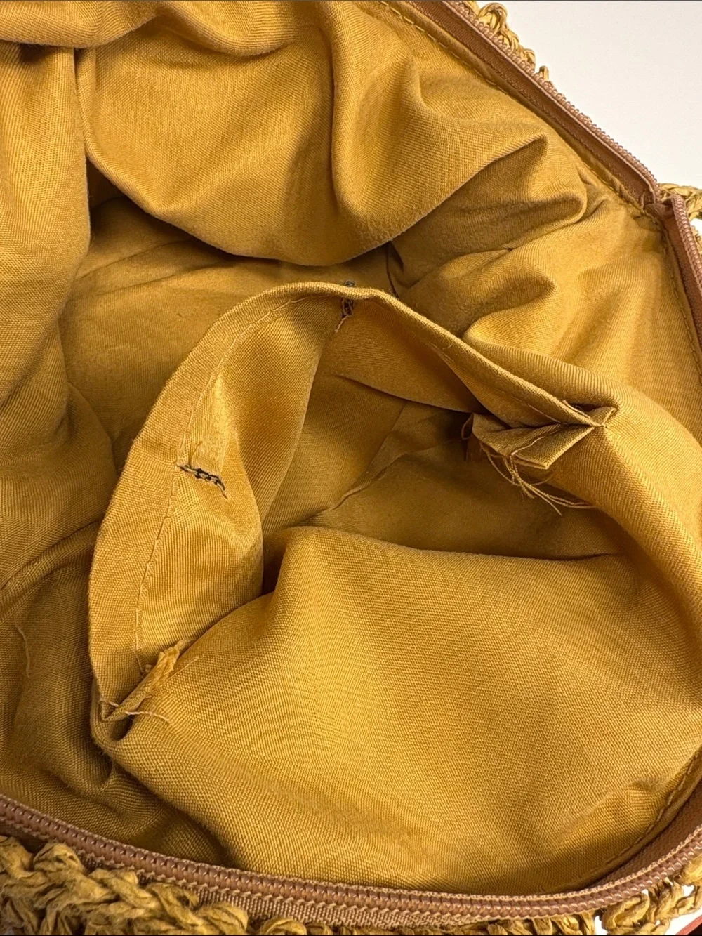 SHEIN Crochet Shoulder Bag in Mustard